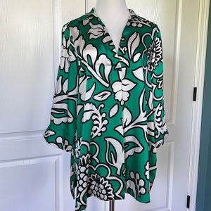 Zara Long Floral Print Oversized Shirt NWT